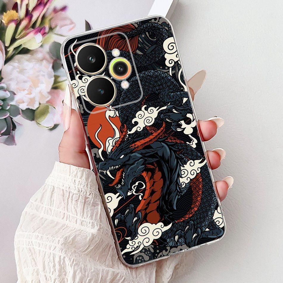Для Realme 15 15Pro Крутой Чехол для Телефона с Рисунком Дракона и Тигра Для Realme 15 Pro Realme15 5G Мягкие Силиконовые TPU Чехлы