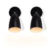 Applique murale d'intérieur - NETTLIFE - Lot de 2 - Noir - Métal - Spot GU10 orientable