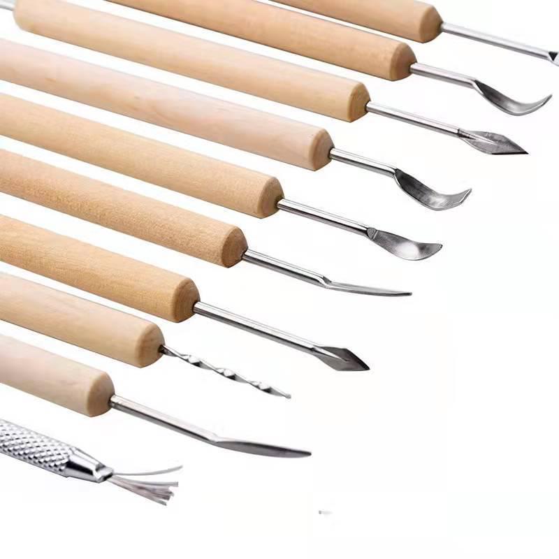 11-Piece Ceramic Clay Sculpting and Carving Tool Set for Pottery and Polymer Clay