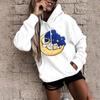 Fashion Hoodie Ladies Harajuku Loose Sports Pullover Moon Astronaut Print Casual Street Hoodies Large Pocket Long Sleeve Top