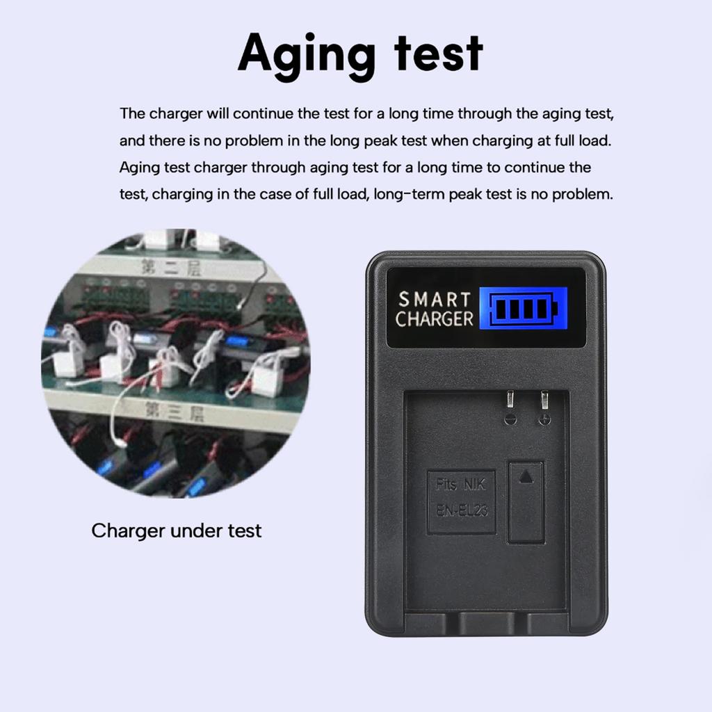 Зарядное устройство для аккумулятора EN-EL23 для CoolPix P600 S810c P610 P610S P900S S810 Зарядное устройство для камеры Зарядное устройство с ЖК-дисплеем Замена