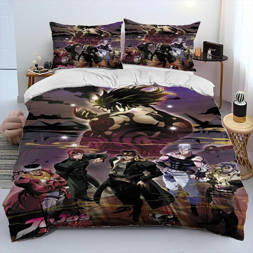 Аниме JoJo's Bizarre Adventure 3D НОВЫЙ Пододеяльник Наволочка Комплект Постельного Белья Взрослый Мальчик Девочка Украшение Спальни Односпальный Двуспальный Большой