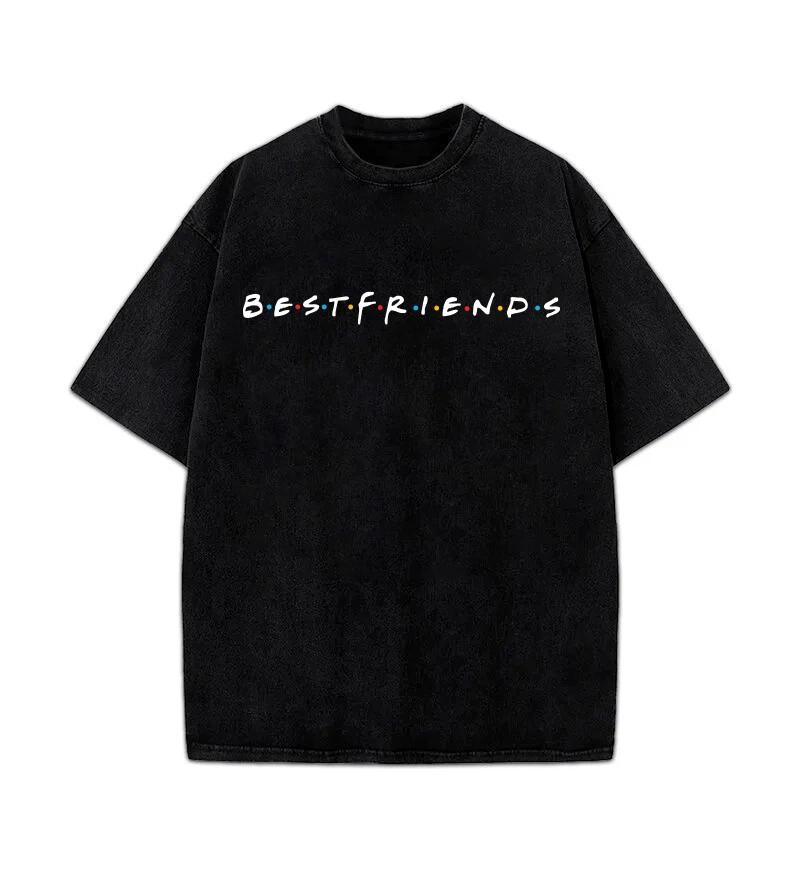 Friends 90's TV Sitcom Parody BestFriends Logo Funny Graphic Design T-Shirt