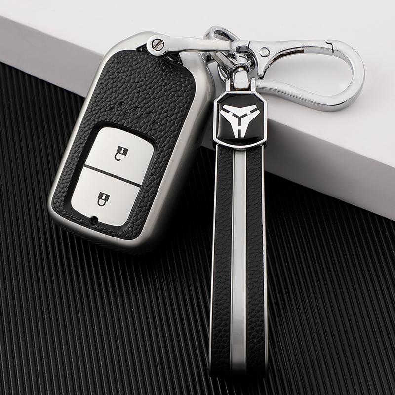 Чехол-держатель-защита из ТПУ и кожи для Honda Crv Cr-V Fit Civic Accord Hr-V Hrv City Odyssey Xr-V Чехол для брелока автомобиля