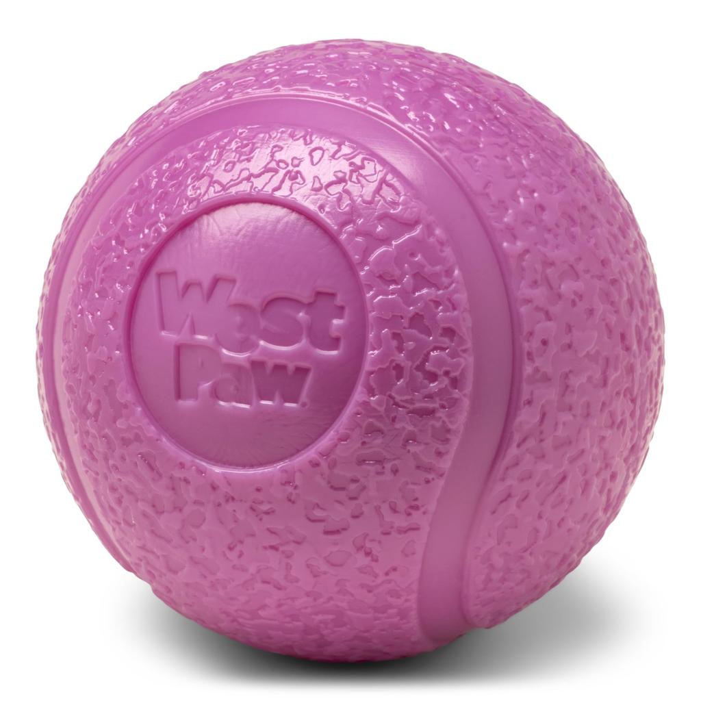 West Paw Dog Toy Ball Zogoflex Echo Bounder Dandelion Pink Yellow/Hot