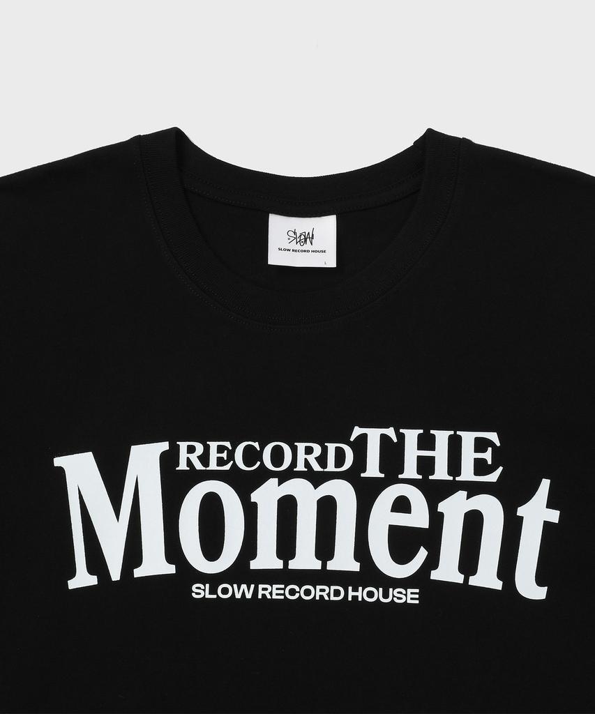 SLOW RECORD HOUSE Футболка с коротким рукавом с надписью Record The Moment [2 цвета]