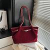 Suede Bag Women's Large Capacity Autumn and Winter Niche Retro Shoulder Bag Portable Tote Bag