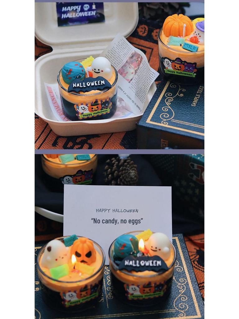 Хэллоуин Привидение Тыква Ароматическая Свеча Украшение для Праздничной Атмосферы