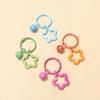 2pcs Korean Version of Ins Small Fresh Color Small Star Bell Keychain Candy Color Keyring Pendant Women Bag Keychain Accessories