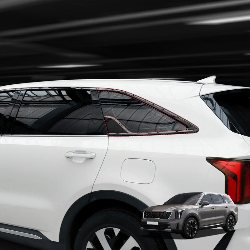 Для Kia Sorento MQ4 2021-2026 10 шт. ABS Декоративная полоска на окно автомобиля Кнопка Накладка на боковую панель Отделка Декоративная полоска на окно стойки D