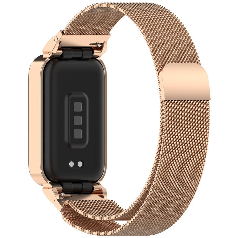 Ремешок для браслета Mi Band 9 Active, ремешок для браслета Redmi Band 3 из нержавеющей стали, металлический ремешок для часов