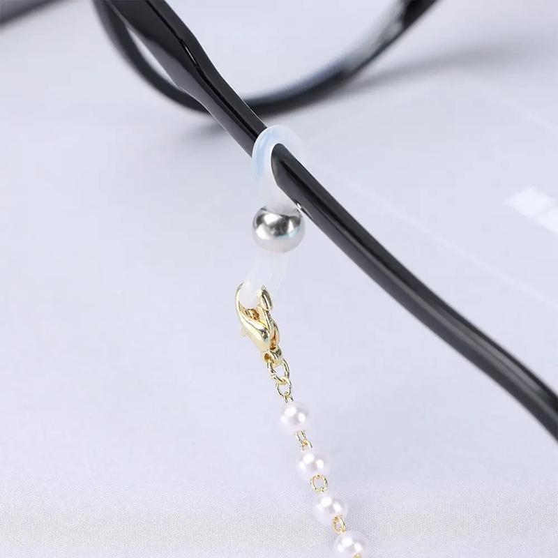 50Pcs Rubber Anti-Slip Eyeglass Chain Ends Retainer Adjustable Rubber Eyeglass Strap Spectacle End Connectors Glasses Ring