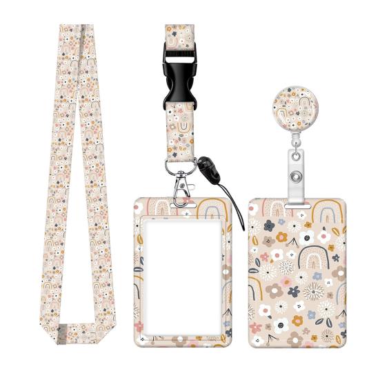 Держатель для удостоверения личности с ремешком для учителя, вертикальный брелок для бейджа и брелок для медсестры, учителя, сотрудника службы безопасности