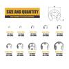 120PCS Silver Retaining Rings Stainless Steel Snap Ring Set E-Clip Assortment  Circlip