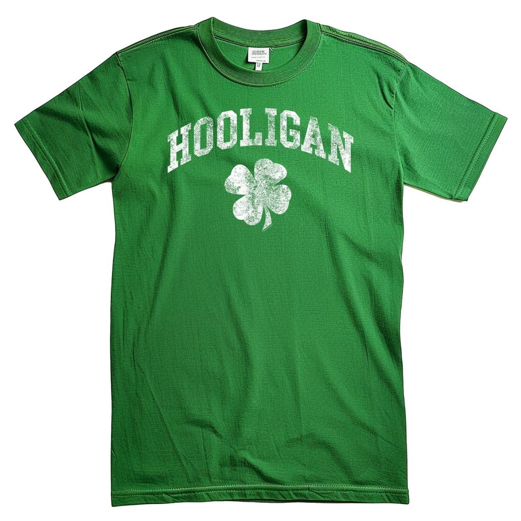 Футболка Hooligan Shamrock на День Святого Патрика Мужская Женская Топы Для Мужчин и Женщин Рубашка Топ