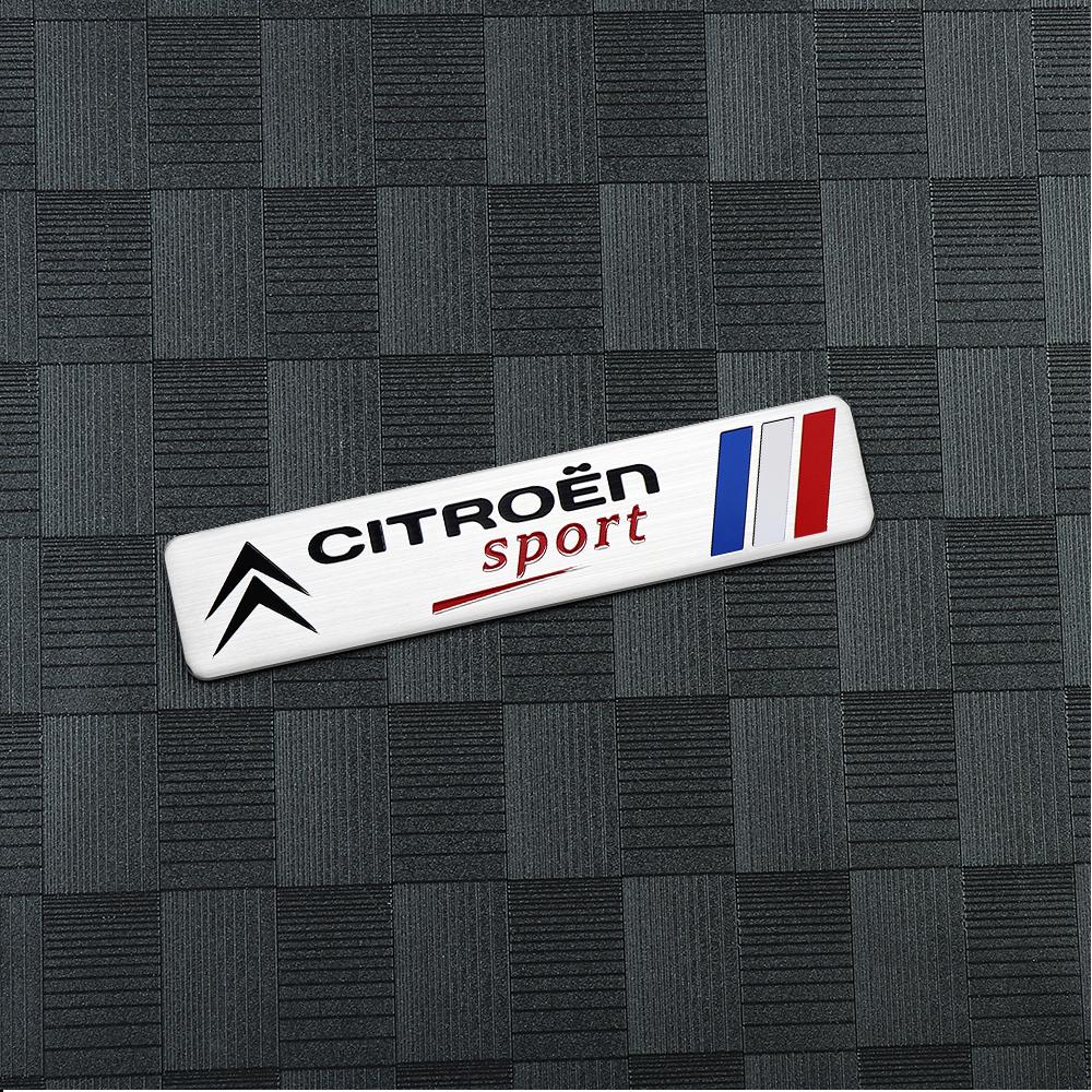 1pcs Aluminum Car Badge Body Side Sticker Fender Trunk Decor Decal Styling For Citroen C1 C2 C3 C4 Picasso C4L C5 C-ELYSEE C6 C8