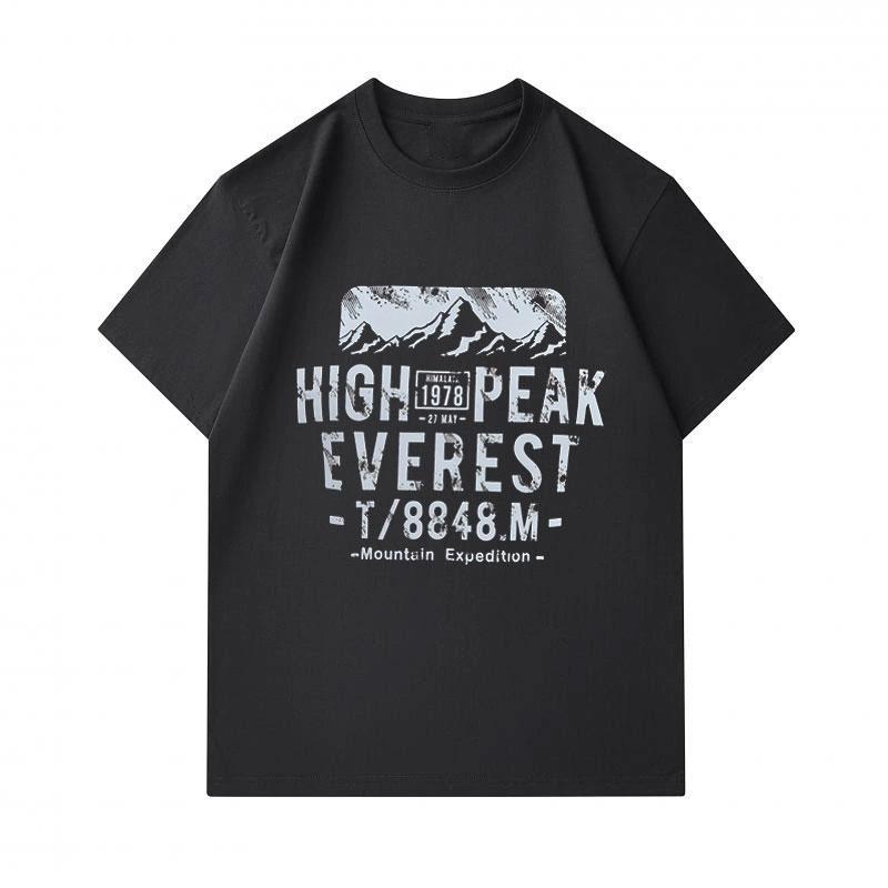 Men's 100% Cotton Crew Neck Short Sleeve T-Shirt, Retro High Peak Everest 1978 Mountain Expedition Graphic Casual Comfortable Tee for Daily Outdoor Hi