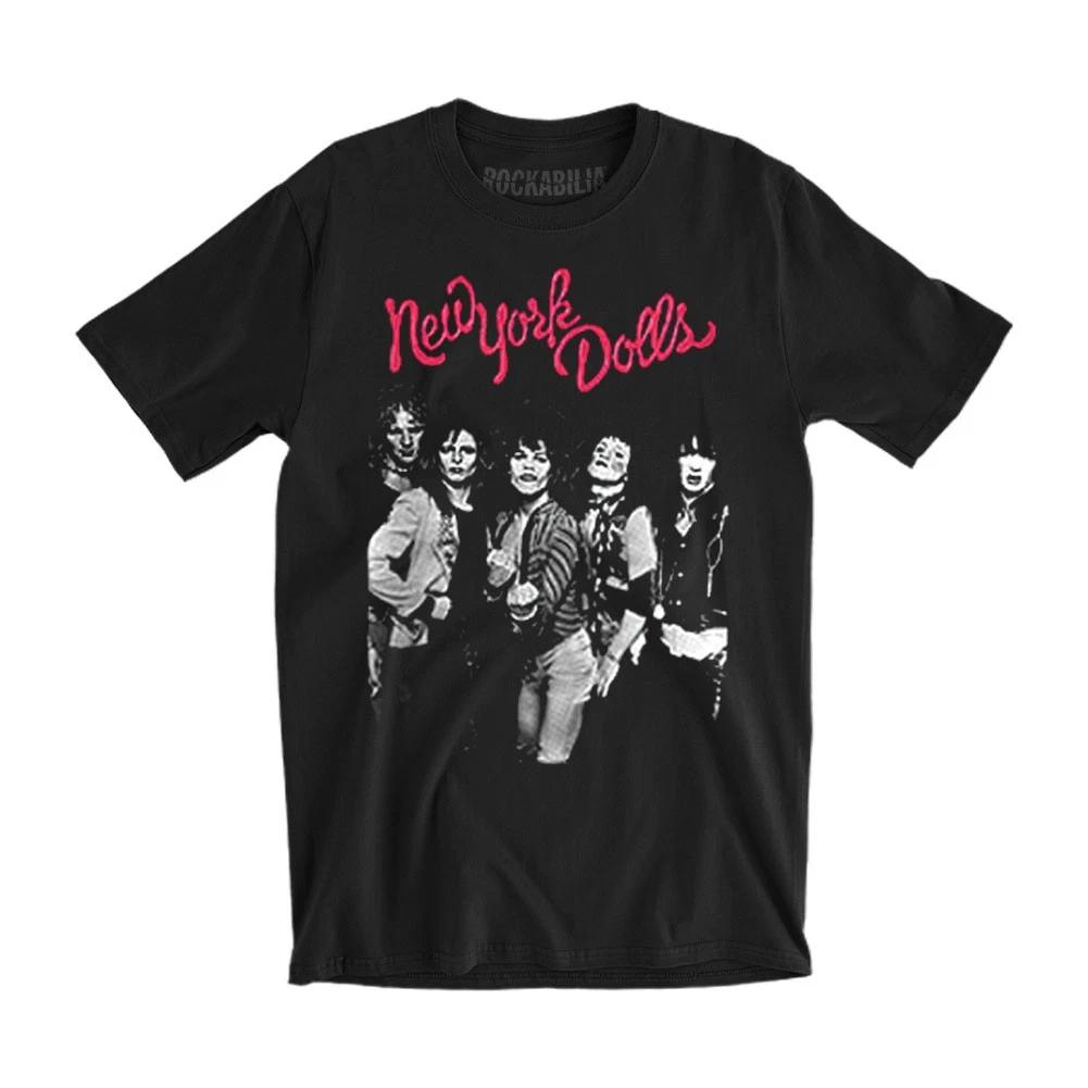 Мужская футболка New York Dolls Trash Photo приталенного кроя XX-Large Черная