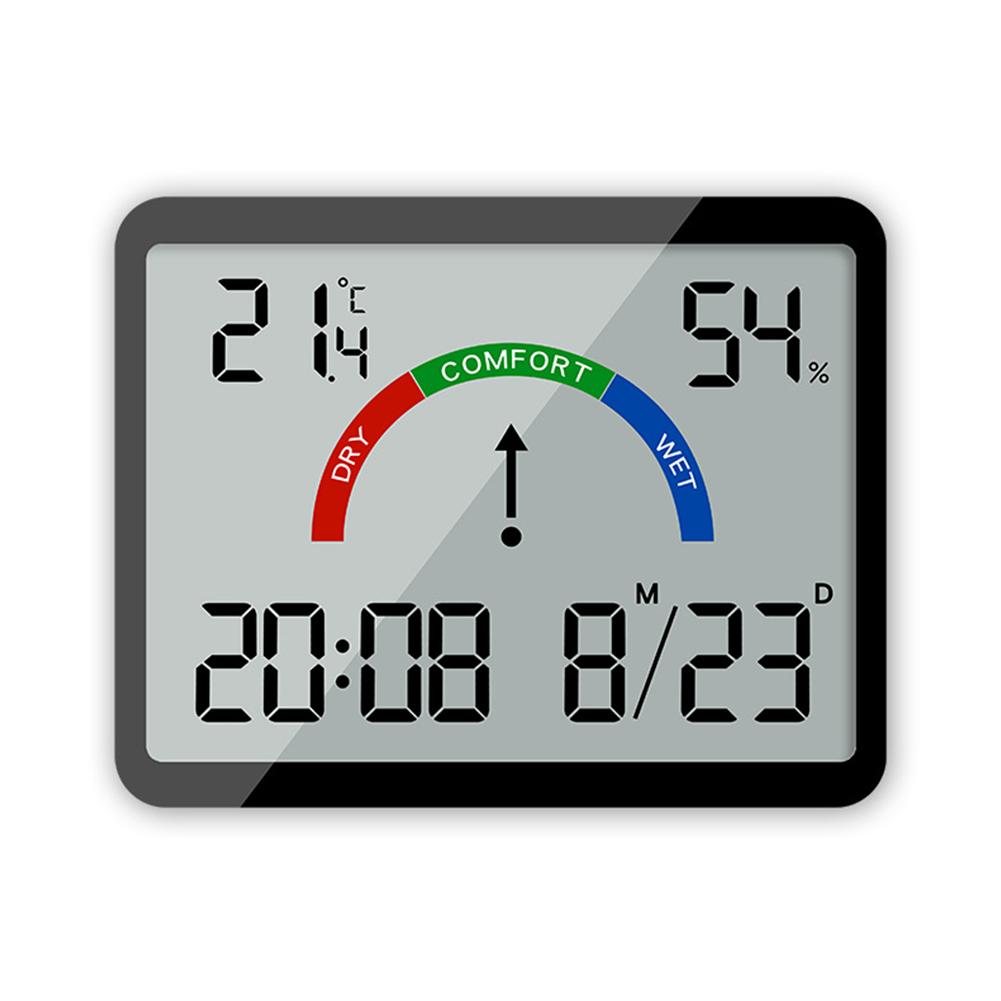 Ultra Thin Digital Temperature Humidity Meter Magnetic Design Large Screen Electronic Alarm Clock Digital Thermometer Meter