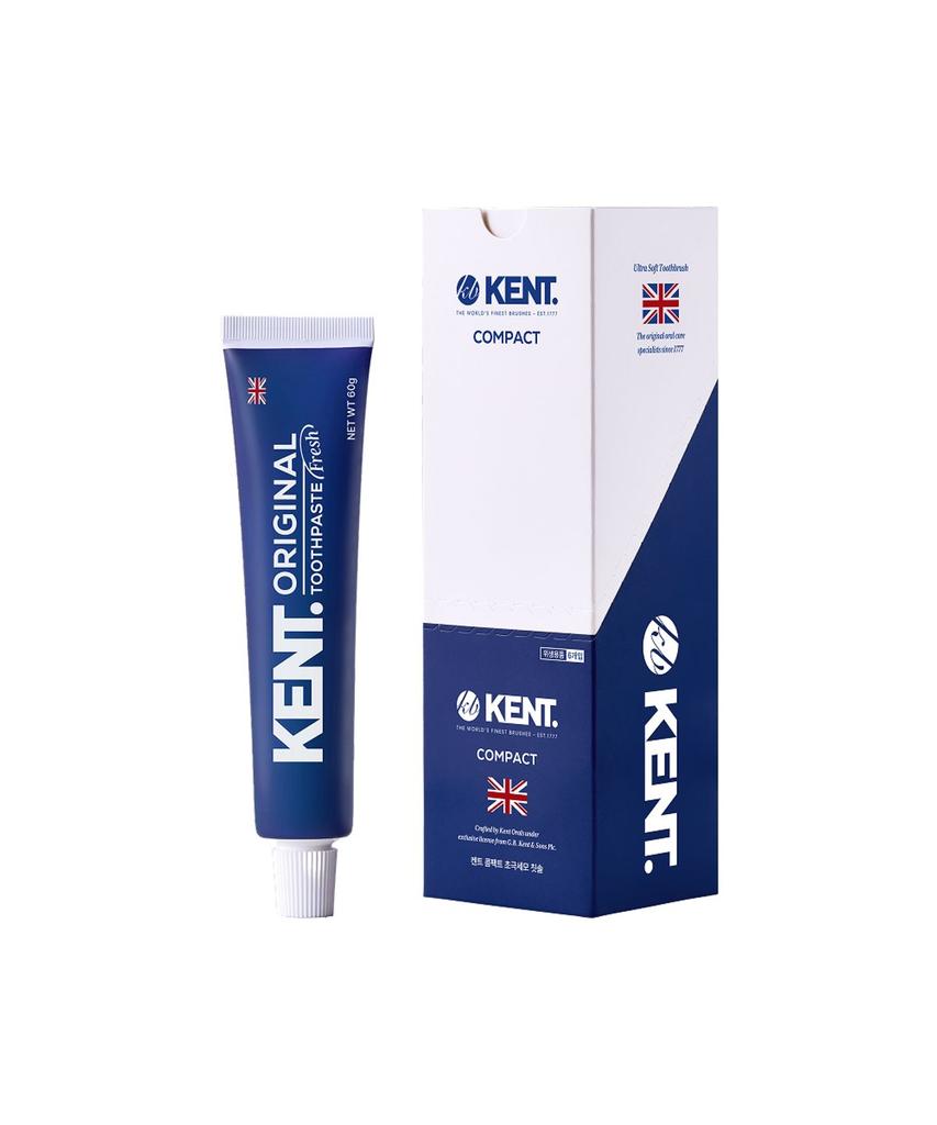 Kent Compact Toothbrush Soft Ultra-fine Bristle 6-Pack + Fresh Toothpaste 60g 1 Pack