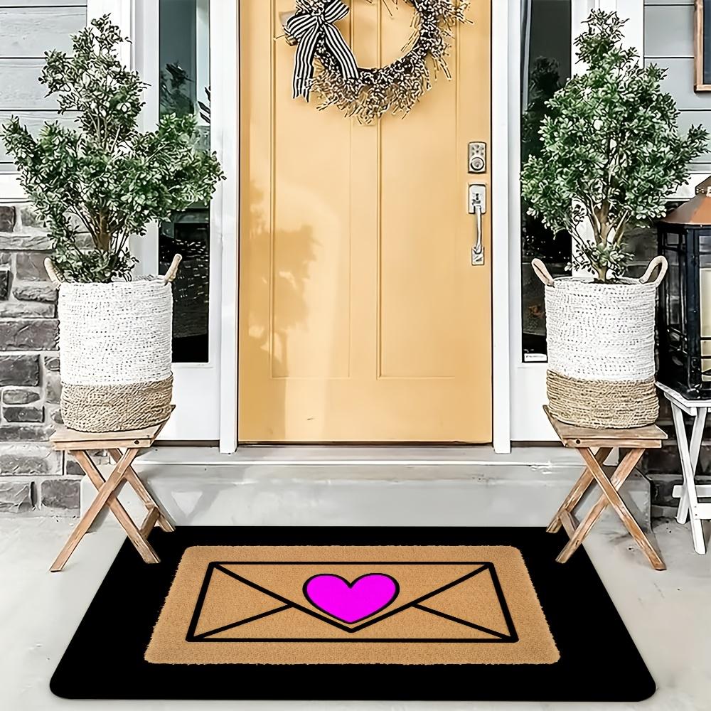 Heart Love Envelope Doormat Welcome Mat for Home Decor Entryway Rug Indoor Outdoor Gift Personalized Family Couple Mat 40x60cm