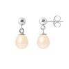 Earrings - - Comet - Freshwater Cultured Pearls - 6-7 Mm - Natural Pink