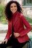 AL KHALID Red Blazer Designer Real Lambskin Handmade Leather Party Stylish Formal Women