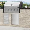 VEVOR BBQ Access Door, 432x610 mm Single Outdoor Kitchen Door, Stainless Steel Flush Mount Door, Wall Vertical Door with Handle, for BBQ Island