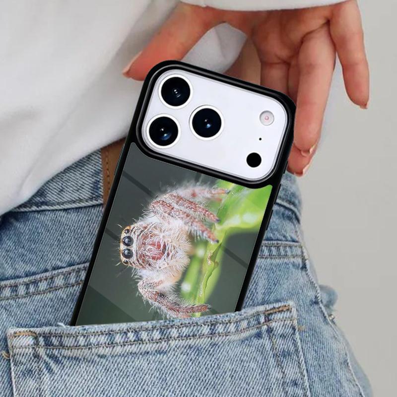 Жуткий Чехол-Паук для Телефона iPhone 16e 15 14 13 12 17 Pro Max Plus Air 17pro Чехол