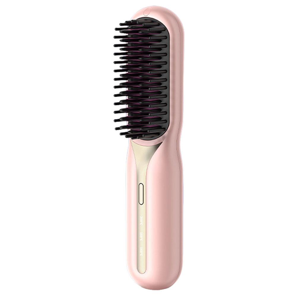 Cordless Hair Straightening Comb 3 Temp Settings Portable Straightening Brush Hair Straightener Comb for All Hair Types