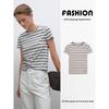 Za2025 Summer New Women Clothes Casual Retro Stripe Round Neck Short Sleeve T-shirt Top 06206545 700