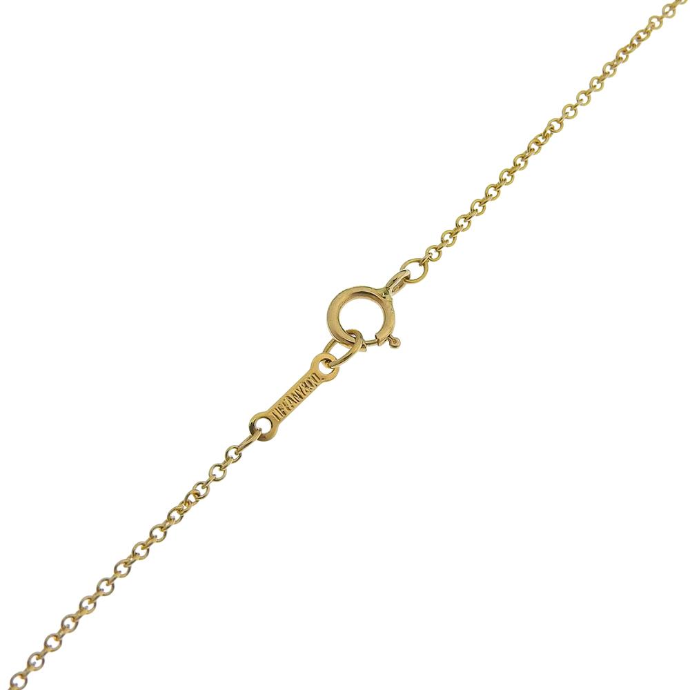 TIFFANY&Co. kiss Necklace Paloma Picasso K18 yellow gold 3.4g Women Used