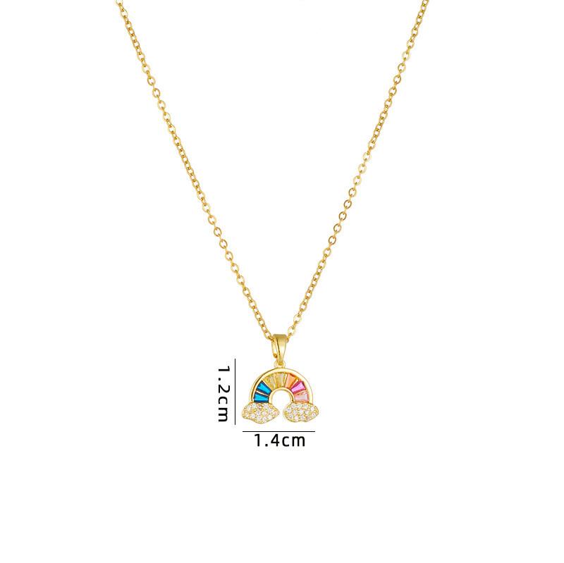 Trendy Zircon Butterfly Flower Pendant Necklace Stainless Steel High Grade Geometric Jewelry Party Gifts For Women Girls