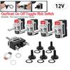 12V Rocker Switch Heavy Duty Toggle Flick Switches Metal Car Boat On Off with Waterproof Cover Car Rocker On Off SPST Terminal