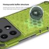 KEYSION Shockproof Armor Case for Xiaomi 14T Pro 5G Soft Silicone+PC Transparent Honeycomb Phone Back Cover for Xiaomi 14T 5G