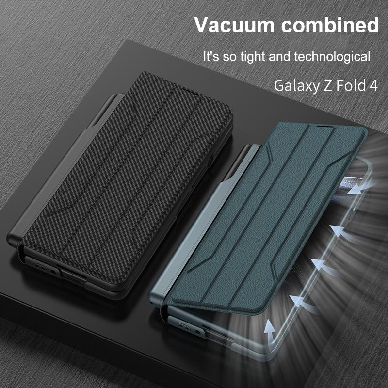 Съемный чехол-держатель для Samsung Galaxy Z Fold4 с закаленной пленкой, чехол для защиты от падения, съемный чехол для стилуса S Pen (Нет S Pen )Для Zfold4