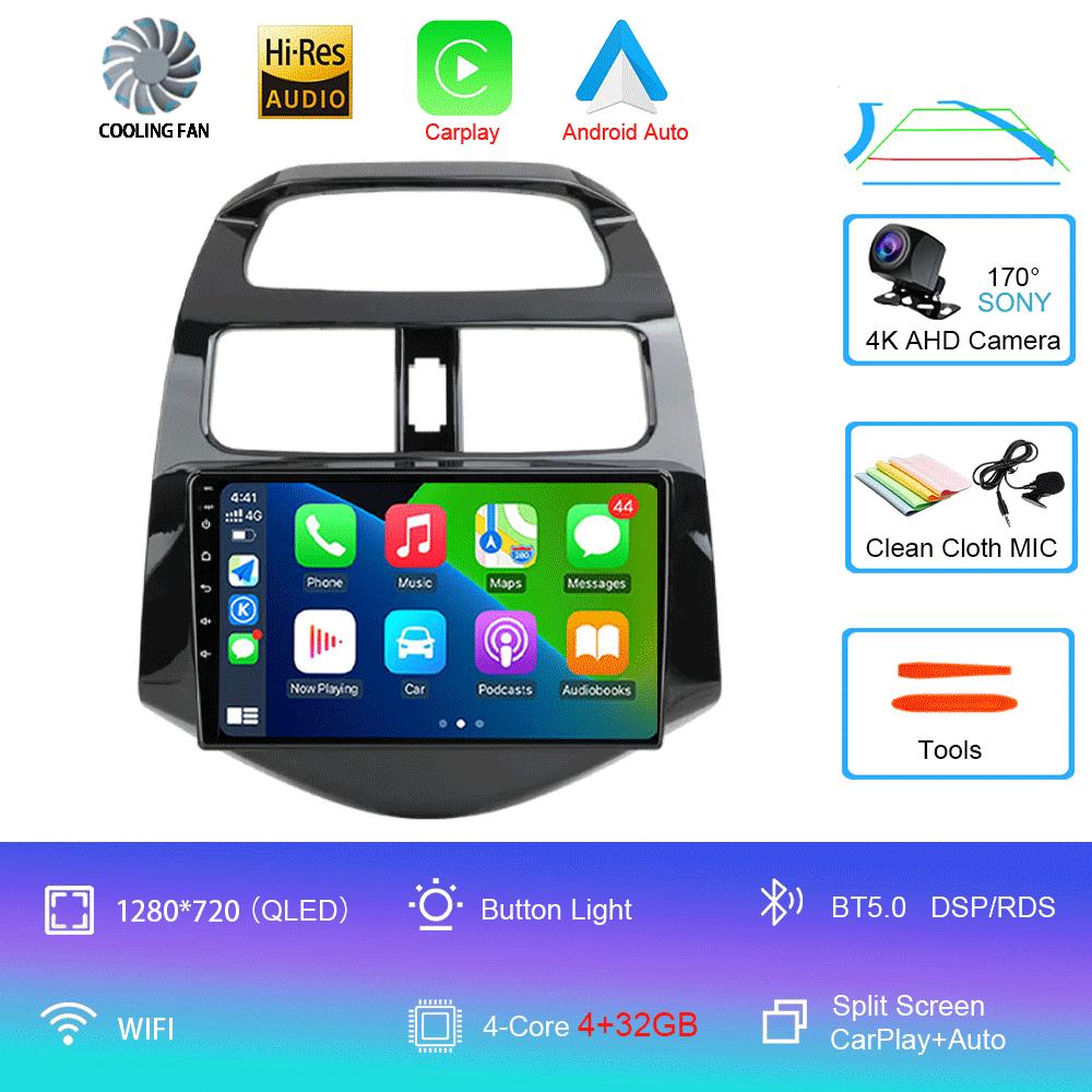 Android 14 Video Player Carplay Car Radio For Chevrolet Spark Beat Matiz Creative 2010 - 2014 Multimedia  GPS 2din Stereo