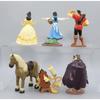  Beauty and the Beast Figurine Set of 6, 10-12 cm Resin Collectible Statues, Exquisite Gift