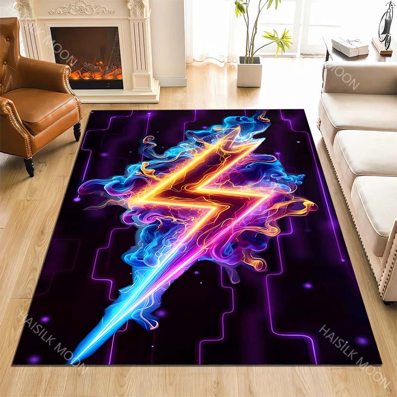 Game controller lightning art Carpet for Living Room Bedroom Sofa Home Decor Rus Non-slip Floor Mat Luxury Gift Multiple sizes