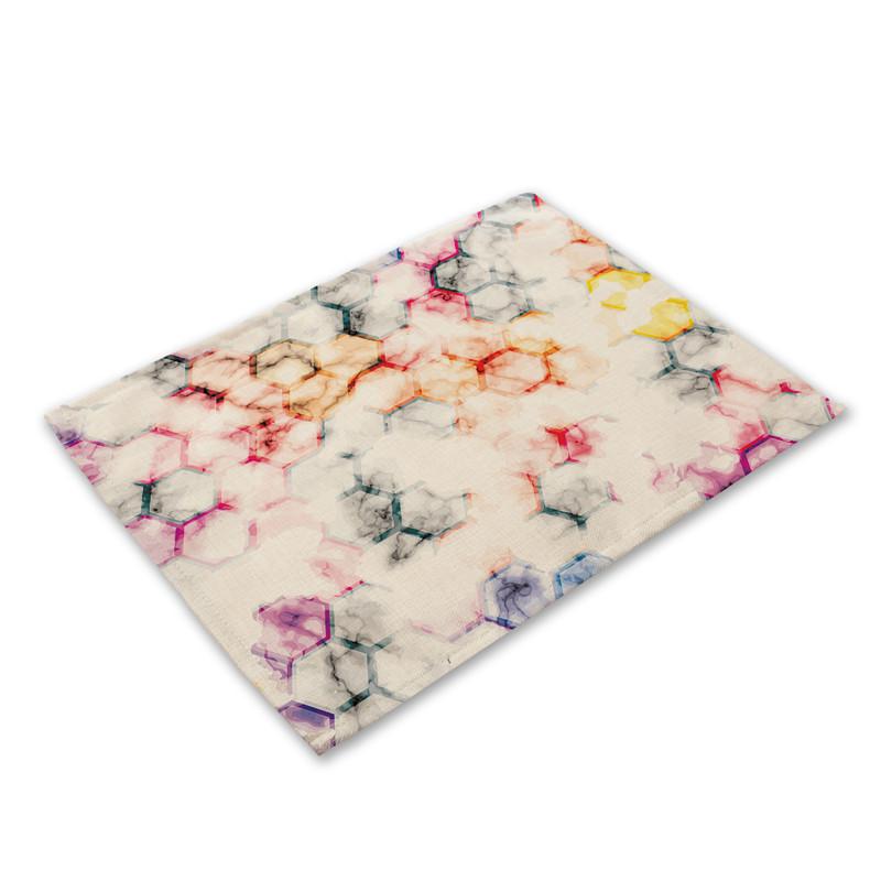 Домашний декор, льняные коврики для обеденного стола, роскошные кухонные салфетки с скандинавским геометрическим узором, 40X30 см, подставки под чашки и миски