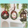 Tree Christmas Ornament Resin Vintage Bell Bow Wreath Christmas Stocking Pendant