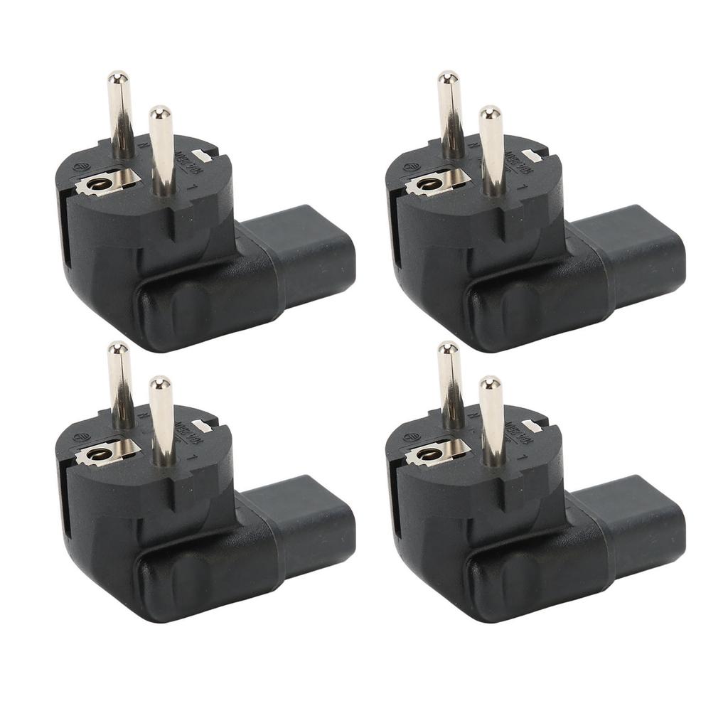 4pcs 4.8mm To IEC320 C13 Converter 90 Degree Power Plug Adapter for Laptop Power Adapters