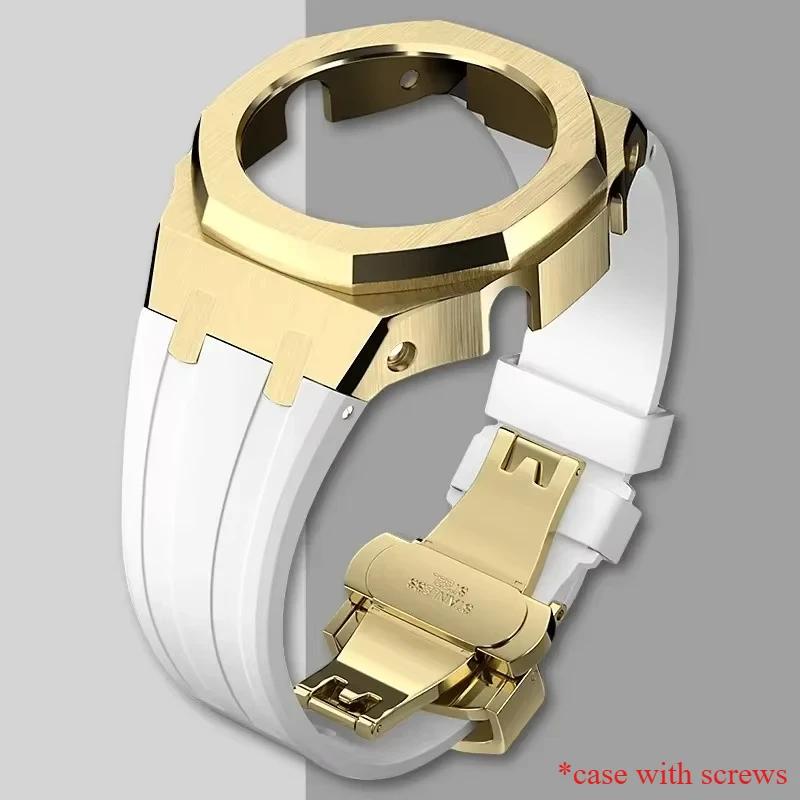 Металлический корпус 4-го поколения Безель Рамка GA2100 GAB2100 Casioak Мод Кит Модификация Рамка Для GA2110 Металлический Резиновый Ремешок Аксессуар Оптом