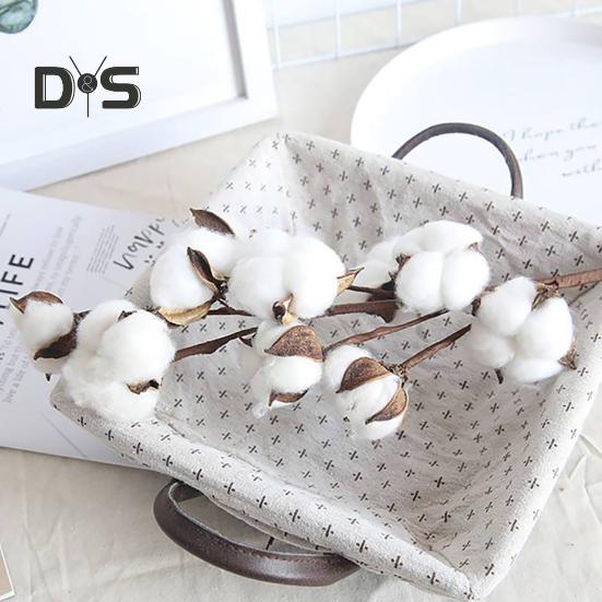 1Pc 10 Head Artificial Flower Easy To Maintain Plastic Cotton Branches Fake Plant Home Decor