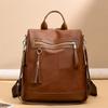 Женский кожаный рюкзак, ретро-рюкзак с защитой от кражи, для поездок на работу