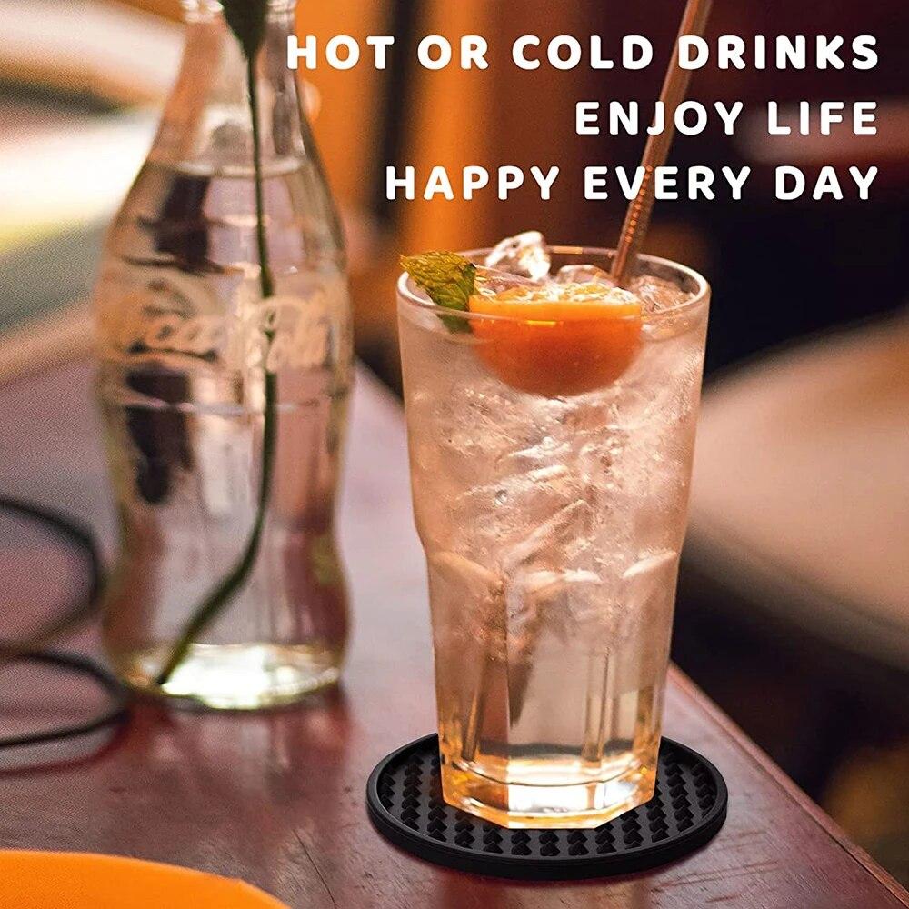 6 шт. силиконовые подставки для напитков с держателем термостойкие чашки коврик для сушки посуды защита стола нескользящие подставки для напитков