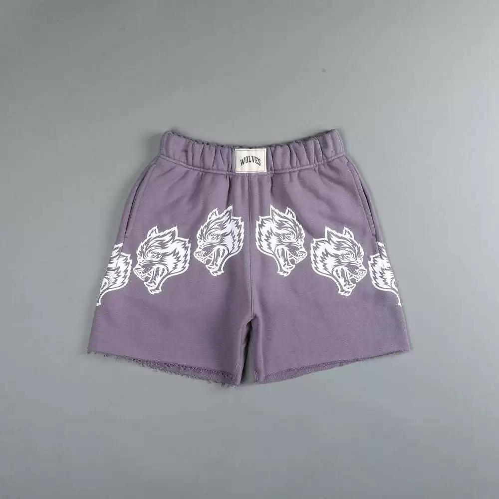 Wolf Head Half Length Exercise Rough Edge Fitness Training Shorts