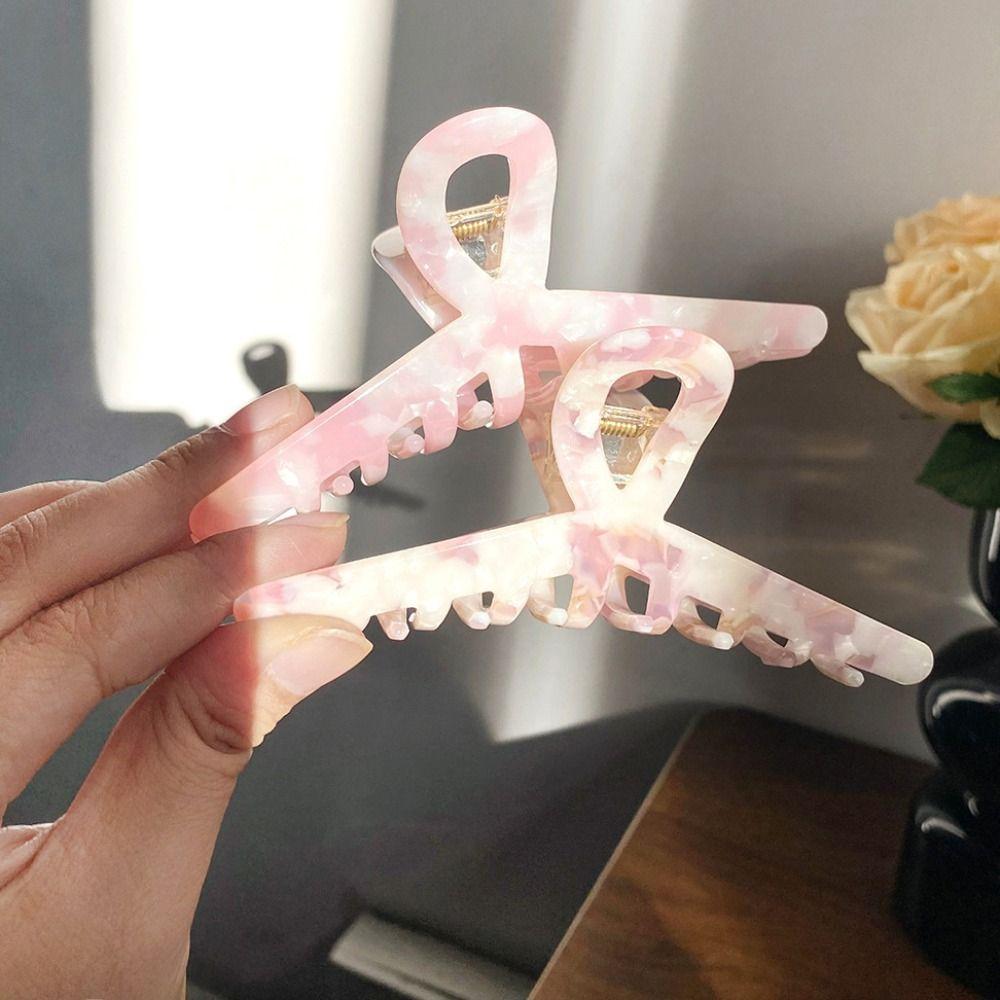 Однотонный Свежий Ацетат Заколка-краб для волос Простая Заколка-краб Милая Клипса-кросс Акула Женская