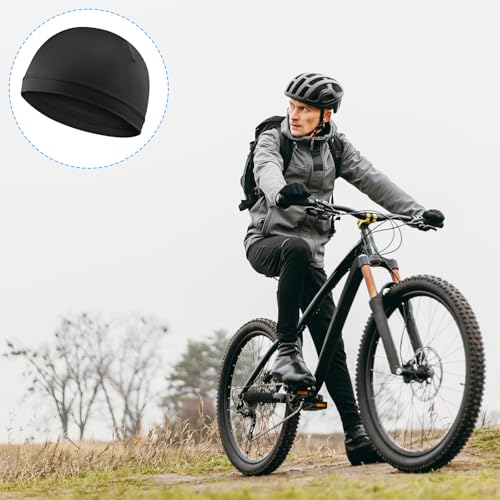 Men’s Wavy Silk Round Cap Black 2PCS