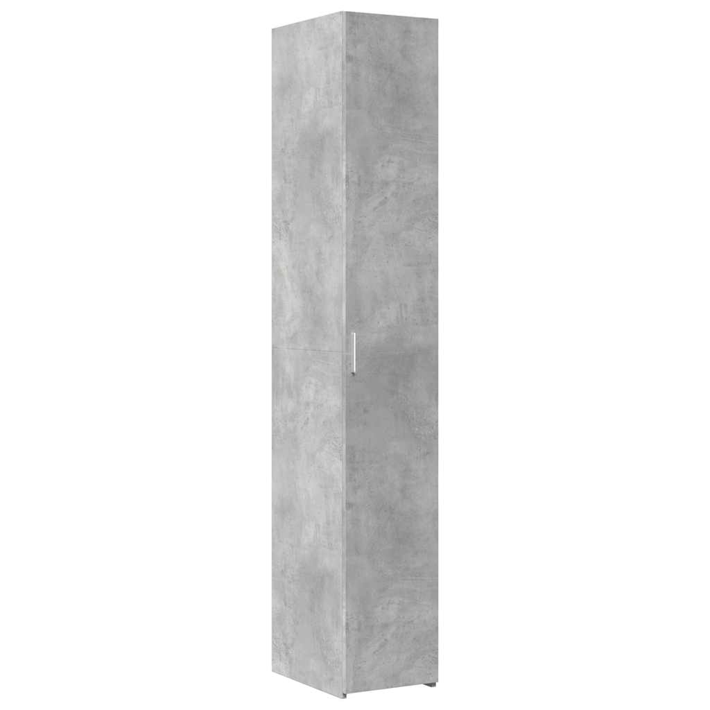 Narrow Tall Cabinet Concrete Grey 30 x 42.5 x 225 cm Particleboard